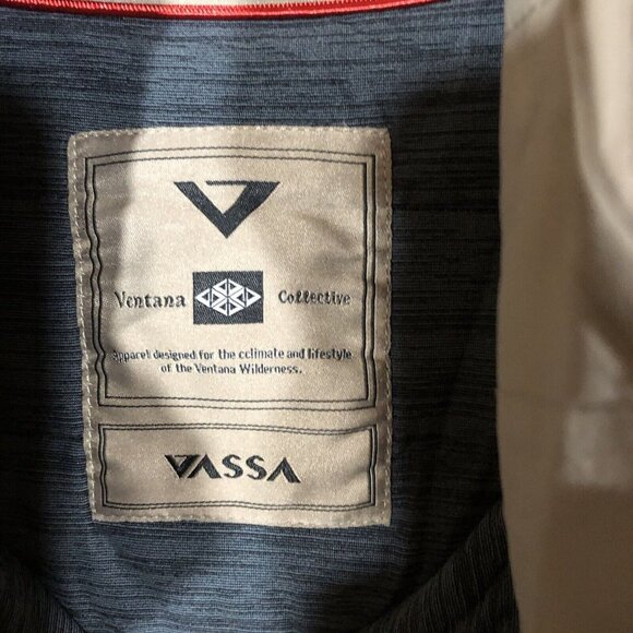 NEW Vassa Madrone 1/2 Snap Button Pullover Quilted Mens Size Medium Hiking Beige - Picture 7 of 14